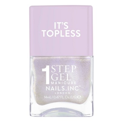 Nails.INC It’s Topless, 4-in-1 Base Coat, Treatment, Color and Top Coat 1-Step Gel Nail Polish - 0.47 fl oz
