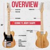 LyxPro 30" Electric Telecaster Left Handed Guitar | Solid Paulownia Wood Body, Ashtray Bridge, 3-Way Switch & Volume/Tone Controls, 2 Picks - 4 of 4