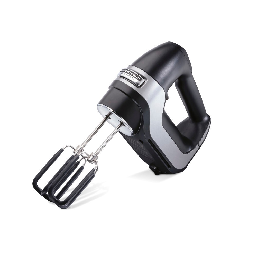 Hamilton Beach Professional 7-Speed Hand Mixer - Black: 150W Metal, Dishwasher-Safe Parts, 1-Year Warranty