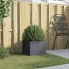 vidaXL Steel Planter - Anthracite Rectangular Garden Box for Outdoor/Patio, Cold-Rolled, Durable Steel Flower Pot, 12.6"x11.8"x11.4" - 3 of 4