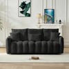 Racxily Teddy fabric sofa, modern lounge chair, upholstered with a pillow, apartment, office, living room and bedroom - 3 of 4