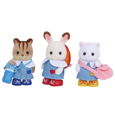 CHOCOLATE RABBIT BABY AND BED SET Epoch Sylvanian Families Calico