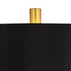 Possini Euro Design Minerva 32" Tall Large Modern Glam Luxe End Table Lamps Set of 2 Gold Leaf Black Shade Living Room Bedroom Bedside Nightstand - 3 of 4
