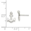 Black Bow Jewelry Petite Anchor Post Earrings in Sterling Silver - image 2 of 3