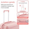 NAYSAYE Luggage Sets 4 Piece 14 20 24 28 Hard Shell Lightweight TSA Lock Expandable Suitcase Spinner Wheels Travel Set, Pink, 18.3"*10.8"*29" - 4 of 4