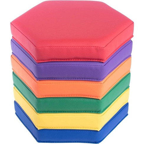 Bintiva Hexagon Vinyl Floor Cushions - Set Of 6 : Target