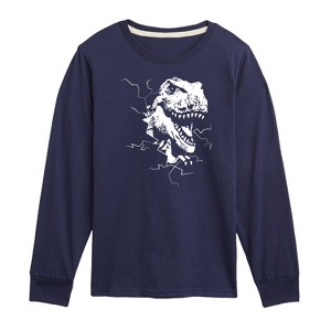 Boys' - Instant Message - Dinosaur Long Sleeve Graphic T-Shirt - 1 of 4