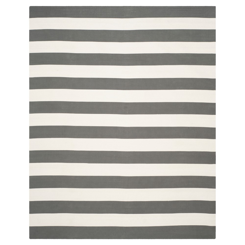 8'x10' Mati Flatweave Area Rug Gray/Ivory - Safavieh