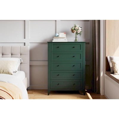 5-Drawer Dresser, Wooden Storage Chest for Bedroom, Office, Hallway & Living Room | Organizer Cabinet