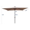 CAVINAS 10 x 6.5FT Patio Umbrella with LED Light and Crank,8 Ribs Market Patio Umbrella with Push Button for Backyard,Poolside,Deck - 3 of 4