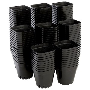 Juvale 150-Pack 2 Inch Plastic Seedling Pots for Plants, Small Square Starter Nursery Planters for Seeds, Flowers, Succulents, Propagating, Garden - 1 of 4