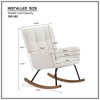 NicBex Boucle Fabric Glider Rocking Chair,Upholstered Nursery Rocking Chair with High Backrest,Cozy Rocking Chair,Nursing Chair for Bedroom - 3 of 4