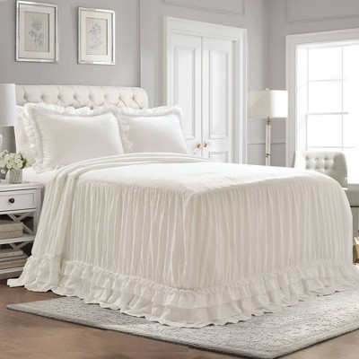 2pc Twin/twin Extra Long Ruched Chevron Comforter Set White - Lush Décor :  Target