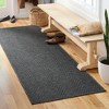 TOWN & COUNTRY BASICS Pax Herringbone Textured Solid Everwash® Washable Area Rug, Low Pile, Non-Slip, Pet & Family Friendly Rug, Black, 2'5"x5'11" - 2 of 4