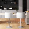 Hooseng Bar Stools, Upholstered Bar Chairs with Metal Legs, Bar Stools Sets of 2, Backs and Footrest Counter Height Bar Stools - 2 of 4