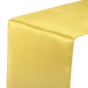 Unique Bargains Wedding Banquet Satin Smooth Soft Shiny Table Runner 12 x 108 Inch 10 Pcs - 1 of 4