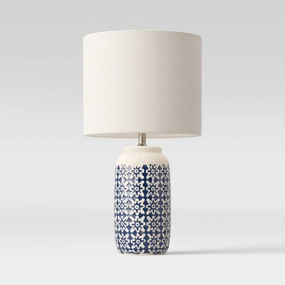 Large Assembled Ceramic Table Lamp (Includes LED Light Bulb) Blue/White - Threshold™