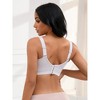 INSPIRE CHIC 3 Pcs Women's V-Neck Mesh Wirefree Adjustable Straps U Back Minimizers Bras - 2 of 4