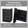 Mshliw 20 Inch Bathroom Vanity with Sink, Freestanding Cabinet with Soft Close Door and Adjustable Interior Shelf, Compact Design - 3 of 4