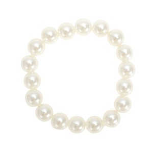 Unique Bargains Elegant Ribbon Pearl Hair Elastic Band 1 Pc - 1 of 4