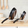 Juvale 3 Piece Plate Organizer for Kitchen Cabinet, Shelf, 2 Sizes for Pots, Pans, Cutting Boards (White) - 3 of 4