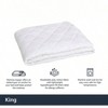 Hypoallergenic Breathable Mattress Topper, 18 Deep, King Size, White. - 2 of 4