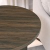 23.6/35.8" Round Coffee Table Wood Grain Top with Wood Non-Slip Feet, Industrial End Table Side Tables for Living Room Bedroom Balcony Yard - 4 of 4