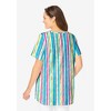 Woman Within Women's Plus Size Short-Sleeve V-Neck Shirred Tee - 3 of 4