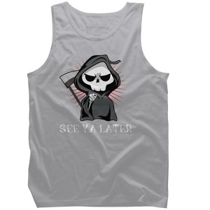 Men's Design By Humans See Ya Later Halloween T Shirt By thebeardstudio Tank Top - 1 of 4