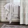 Subtle Striped Bath Towel Gray - SKL Home: 100% Cotton, Midweight Jacquard, Reversible, Machine Washable - 4 of 4
