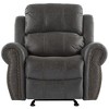 40.75" Suede Recliner Chair with Manual Glider and Spacious Seat - 4 of 4