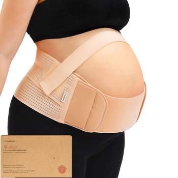 Unique Bargains Pregnancy Belly Band Antepartum Abdominal Nylon Back  Support S Black