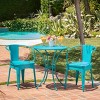 NicBex Colorful Outdoor Dining Table Set Metal Bistro Table with Two Chairs,Patio Furniture Bistro Set for Garden,Backyard,Poolside - 2 of 4