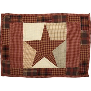 Abilene Star Quilted Placemat Set of 6 12x18 VHC Brands - 1 of 4