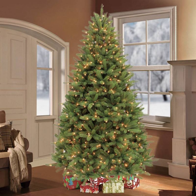 7.5ft Pre-lit Artificial Christmas Tree Full Davenport Fir - Puleo, 2 of 5