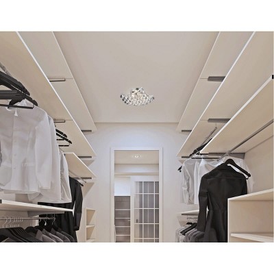 Clara 12" Chrome Glass 4-Light Transitional Flush Mount