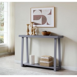 Kings Brand Furniture Emma Wood Console Sofa Table with Storage Shelf for Entryway, Hallway, Behind The Couch, Living Room, Foyer, Bedroom - 1 of 4