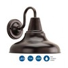 Progress Lighting District 1-Light Outdoor Wall Lantern, Antique Bronze, Metal Shade - 3 of 4
