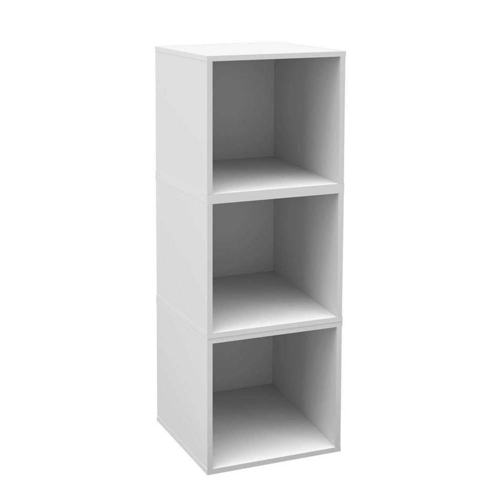 Photos - Wall Shelf Niche 3pk Cubo Wood Stackable Storage Bookcase Shelf Organizer Cube Snow White 