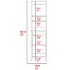 NicBex 59.3 Inch Tall Bathroom Storage Cabinet,Slim Storage Cabinet with Open Shelves for Living Room,Home Office - 3 of 3