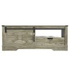 47.2"Farmhouse Sliding Barn Door Coffee Storage Large Rectangular Table,DARK GREY - 3 of 4