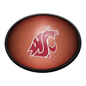 College Football Pigskin Design Oval Slimline Lighted Wall Sign - 1 of 4
