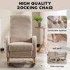 NicBex Accent Rocking Chair,Teddy Nursery Glider Rocker with Side Pocket,Comfy Armchair with Extendable Footrest for Living Room,Bedroom,Nursery - 4 of 4