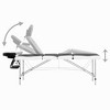 vidaXL 4-Zone Foldable Massage Table Aluminum Black and White - 4 of 4