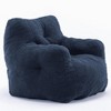 Homy Casa Plush Teddy Fleece Bean Bag Chair, Navy Blue – Cozy Lounge Seating for Living Room or Bedroom - 2 of 4