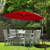 Tangkula 10 FT Patio Offset Hanging Market Umbrella Cantilever Outdoor Umbrella w/Crank & Cross Base - 2 of 4