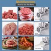 Commercial Heavy Duty Meat Grinder, Electric Meat Grinder with 1 Sausage Tubes, 2 Blades, 2 Plates, Meat Grinder Max Yield for Home Kitchen Use - 3 of 4