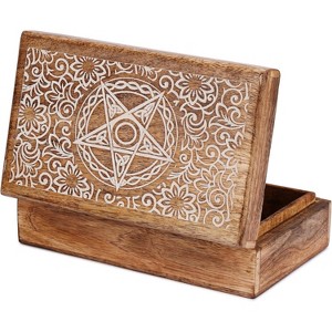 Hand Carved Wooden Keepsake Box, Elegant Vintage Memory Storage Box for ...