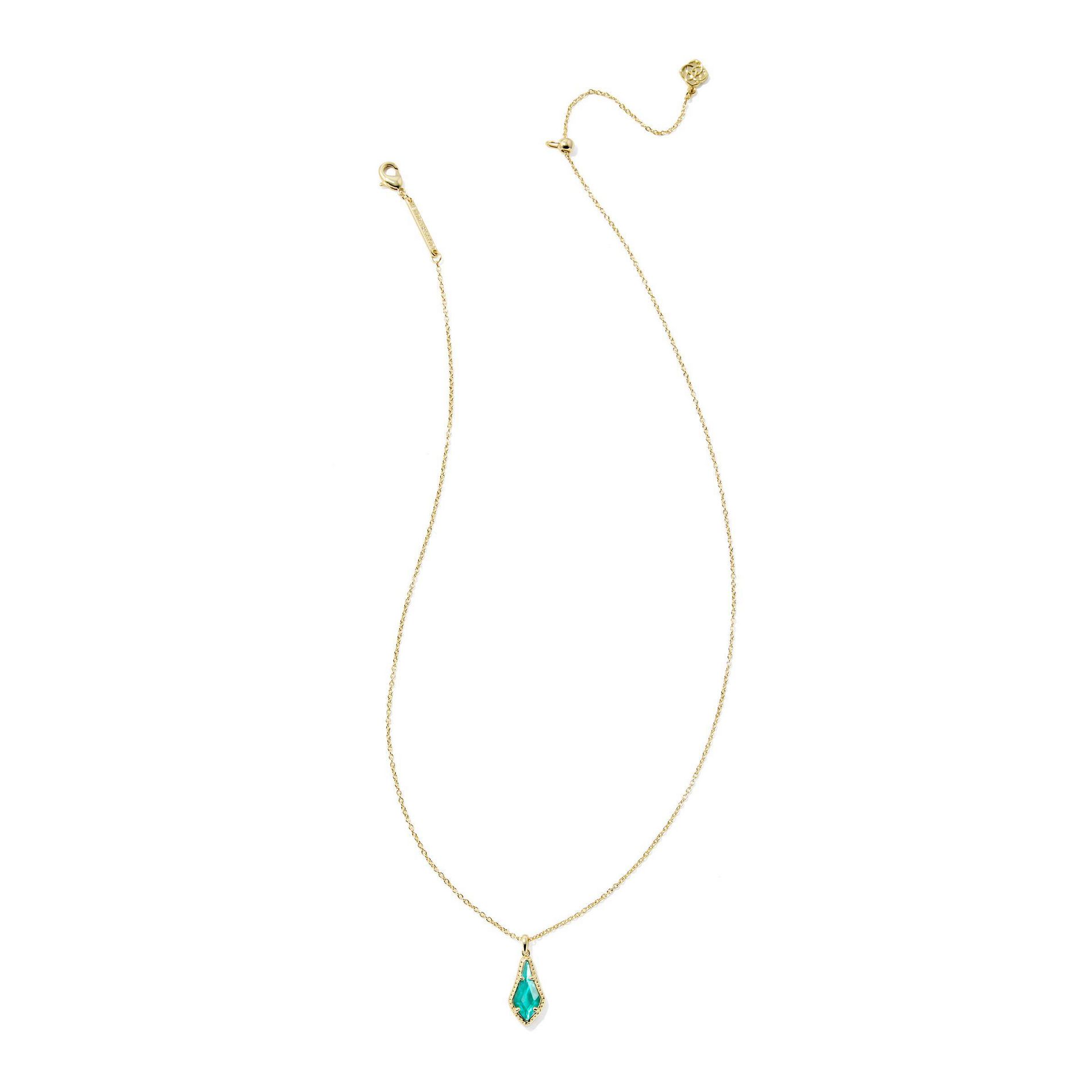 Kendra Scott Jesse Pendant Necklace - Pine Green Illusion