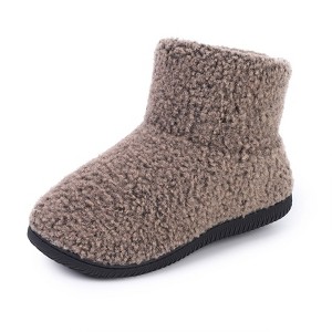 Women's Comfort Warm Faux Fleece Fuzzy Ankle Bootie Slippers Slip-on House Shoes Anti-Slip Sole Indoor/Outdoor - 1 of 4